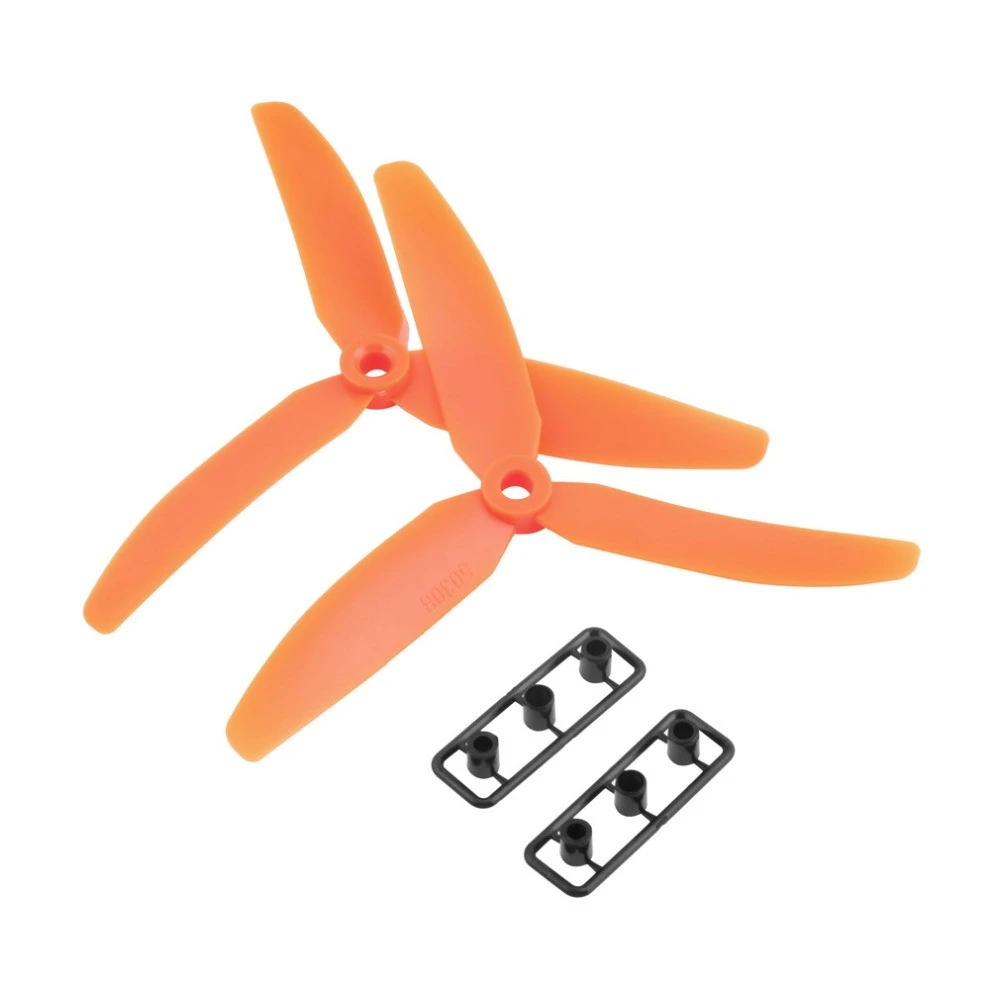 3 Blade Tri Propeller 6x4.5 Orange Nylon CCW CW