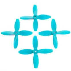 Lumenier 4x4x4 4 Blade Propeller Set Of 4 Blue