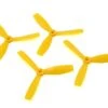HQProp Durable 5X4.6X3 Tri-Blade Propellers Yellow