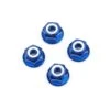 Lumenier M6 Blue Aluminum Lock Nut Set Of 4 CW -Sky Tech Shop m6 blue aluminum flange lock nut