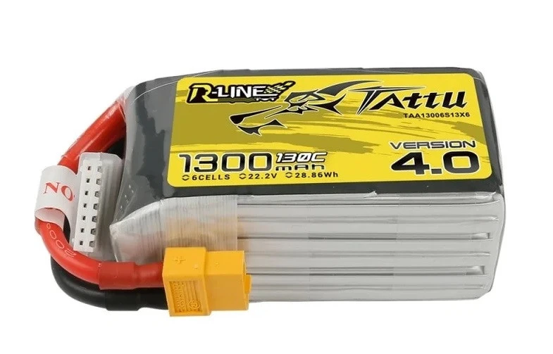 Gens Ace Tattu R-Line 1300mAh 22.2V 130C V4.0 Lipo Battery 6S 3 Gens Ace Tattu R-Line 1300mAh 22.2V 130C V4.0 Lipo Battery 6S